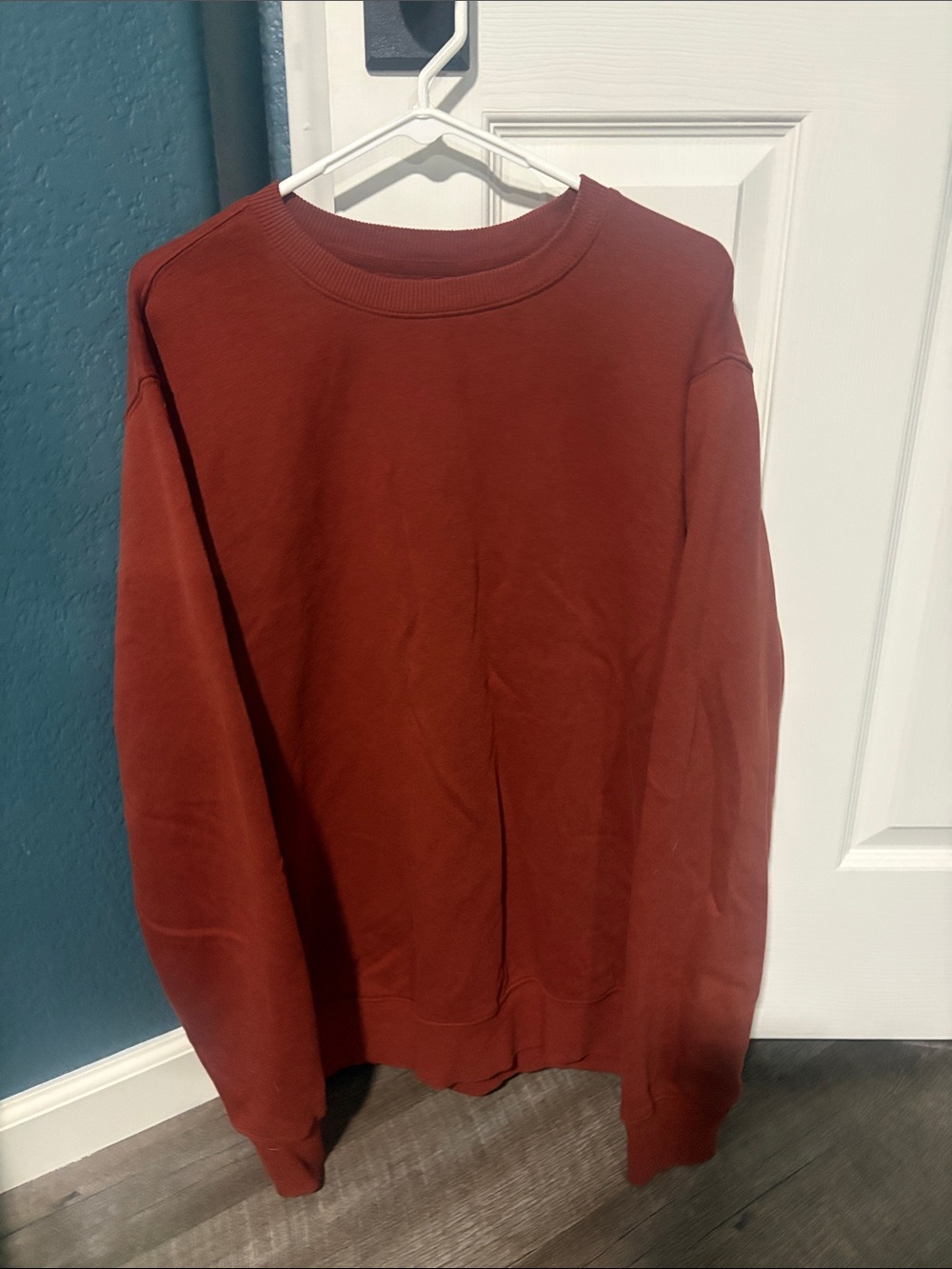 Men's Crewneck Sweater - Rust Red